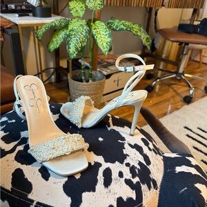 Jessica Simpson Ivory Pearl Heels